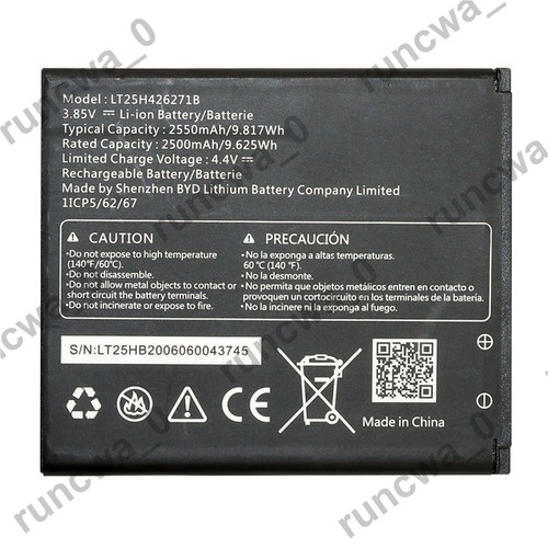 New LT25H426271B Battery For AT&T Radiant Core U304AA Calypso U318AA Wiko U307AS - Picture 1 of 5