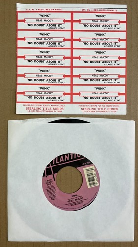 NEAL McCOY Wink / No Doubt About It 45 Atlantic 7-87247 NEW UNPLAYED +ts sheet - Picture 1 of 4