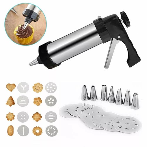 Cookie Gun Press Kit Biscuit Cake Stainless Icing Steel Making Diy And Set Decor - Picture 4 of 6