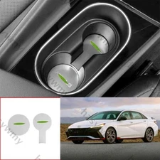 Steel Silver Center Console Water Cup Holder Pad For Hyundai Elantra 21-2024