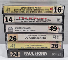 Music Cassettes lot of 6 Tapes Cappell Lincoln Portrait Fiddle Faddle Paul Horn
