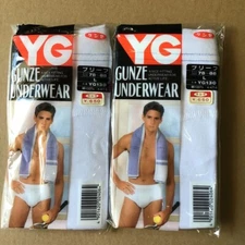 GUNZE YG 130 Mens Briefs set of 2 Size L Cotton Underwear Waiswt:78-88cm Vintage