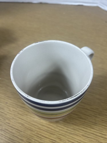 Pier 1 Coffee Mugs Horizontal Stripes Set of 4 - Picture 8 of 18