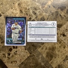2024 Topps #195 Dominic Canzone Rookie Seattle Mariners RC B-14