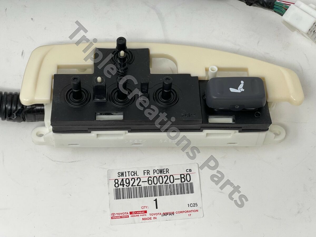 GENUINE Toyota 84922-60020-B0 SWITCH, FRONT POWER SEAT GENUINE Toyota 84922-60020-B0 SWITCH, FRONT POWER SEAT