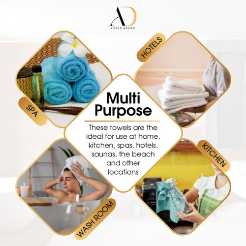 Ample Decor Washcloths Set of 5/20/200 - Fingertip Towels for Bathroom - Picture 25 of 40
