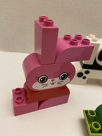 Lego Duplo Creative Animal Set 10573 Elephant Giraffe Bunny Near Complete No Box