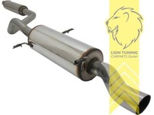 Edelstahl Sportauspuff Anlage 55mm 1x60mm S-Design für VW Golf 1 Cabrio