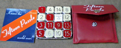 Vintage Binary Arts Corp Fifteen Puzzle in Travel Case