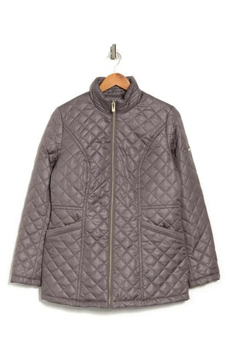 NWT Via Spiga Stand Collar Quilted 