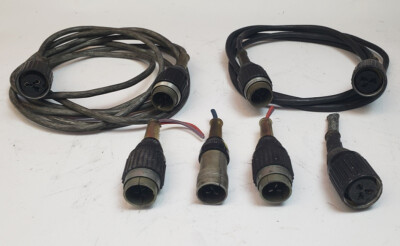 2x Kabel mit Stecker + Buchse Amphenol Tuchel Neumann 3 Pin Stecker Mikrofon #3