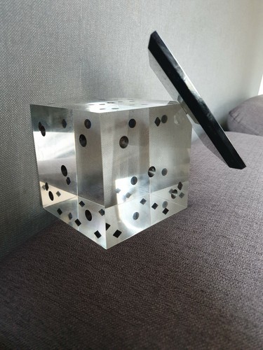 Plexiglas Würfel 70er 80er 18cm hoch XXL acryl - Bild 5 von 8