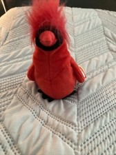 VTG TY Beanie Baby MAC the Cardinal 1999 Retired Plush Toy Vintage with Tags