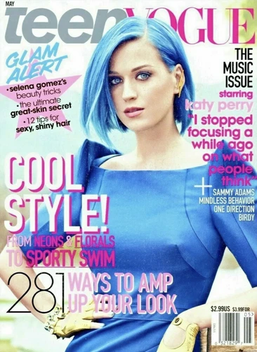 Teen Vogue Magazine Katy Perry Music Issue Neon Floral Fashion Haircare 2012