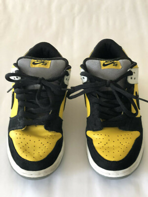 2006 NIKE DUNK SB LOW BIC SIZE 7 RARE BLACK VARSITY MAIZE