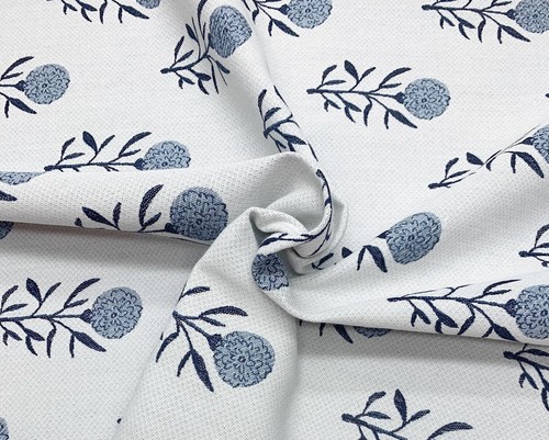 BALLARD DESIGNS FLORAL CORNFLOWER BLUE SUNBRELLA PERFORMANCE FABRIC BY YARD 54"W - Picture 5 of 6