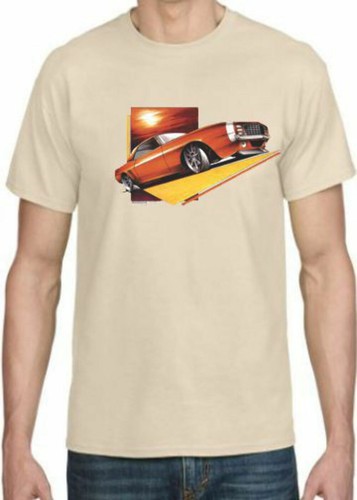 Adult DryBlend® T-Shirt - (ORANGE CAMARO - HOT ROD) - Picture 29 of 37