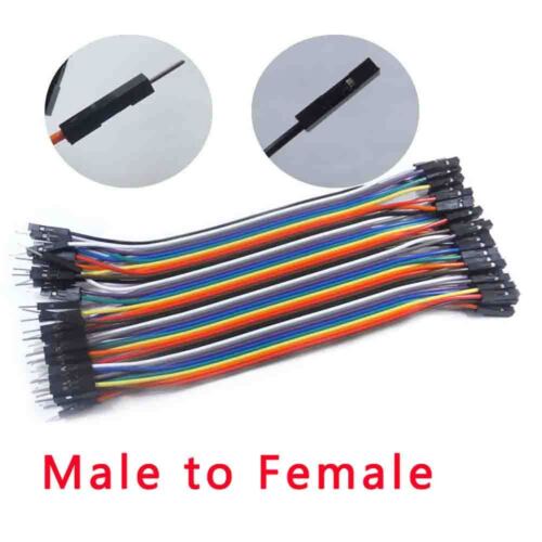 DuPont 2.54 40P Rainbow Cable Ribbon Female to Female/Male 10-100CM Jumper Wire - Picture 7 of 8