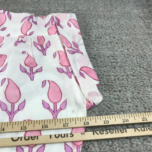 Oliphant Dress Womens Extra Small Roll Sleeve Dress Pink White Floral 1120V - Picture 6 of 10