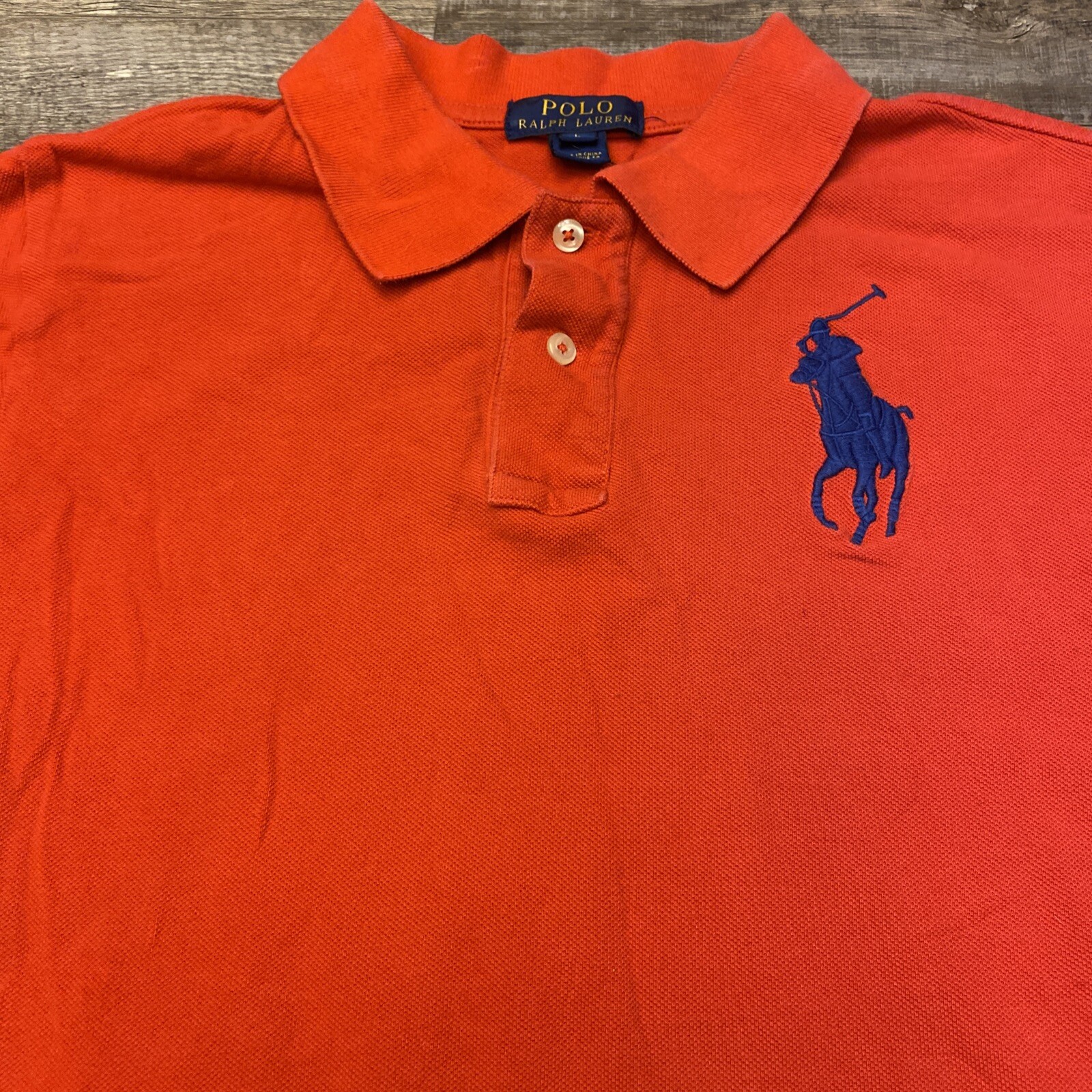 Polo Ralph Lauren Big Pony 2 bottoni polo giovane grande (14 16) manica corta rossa