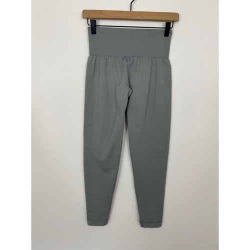 NVGTN Women’s Medium Seamless Scrunch Leggings Gray High Waist Gym Workout Yoga - Picture 3 of 5