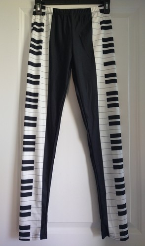 Piano Keys Damen Leggings Größe Small Neuheit Hose Musik Konzerte Shows - Bild 3 von 6