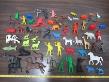 MARX and others 50 miniatures Animals Horses Cowboys Indians more