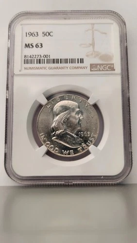 1963-P United States Franklin Half Dollar, NGC MS 63