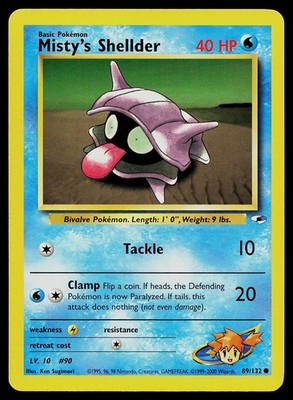 Pokemon Card Gym Heroes Misty's Shellder 89/132 Common