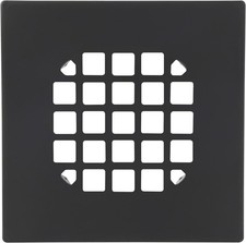 4 14 Inch Square Snap In Shower Drain Matte Black