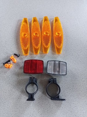 Cateye Reflektor Rück Front Strahler Speichenstrahler Spoken Katzenaugen Set 