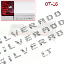 Gloss Chrome 3d Front Door Emblem Tailgate Letters Badge For Silverado 1500