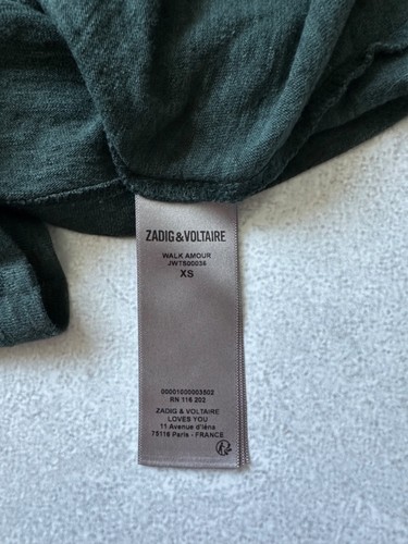 zadig voltaire Walk Amour T-Shirt Women SZ XS - Picture 8 of 10