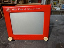 Vintage Original Ohio Art 505 Etch A Sketch Magic Screen Toy Red Working 70s