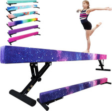 Adjustable Balane Beam for Kids - 8FT Gymnastics Beam - High and Low Floor Beam