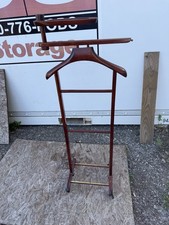 Italian Mid-Century Modern Wooden Valet Stand Gentleman  s Butler   Made in Italy