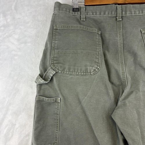 Carhartt Carpenter Pants Mens 38x32 Green B11 MOS Loose Original Fit Workwear - Picture 14 of 15