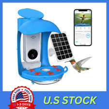 Smart Hummingbird Feeder with Camera Solar Panel, Watching Camera Instant Notifi