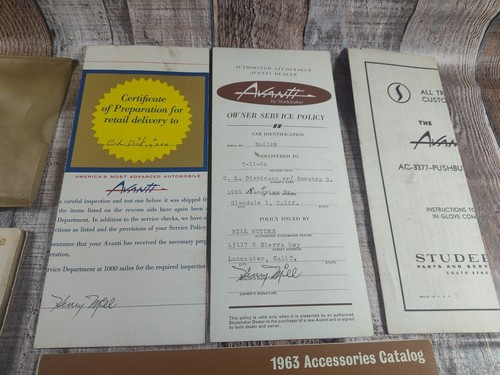 1963 Avanti Studebaker Factory Original Owners Manual Set - Picture 4 of 10