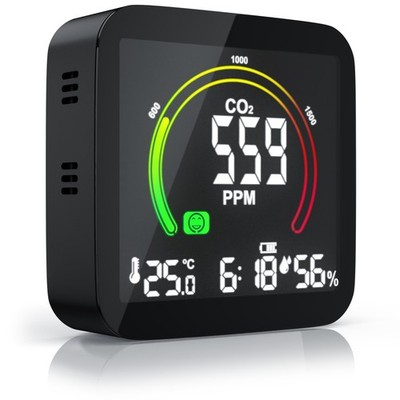 Brandson Co2 Messgerät Luftqualitätmelder Warnmelder mit LCD Display und Alarm