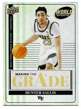 2025 Upper Deck World of Sports - Making the Grade Hunter Sallis #MTG-HS (RC)