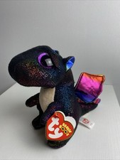 Ty Beanie Boos - Anora the Dragon, Glitter Eyes, MWMT Stuffed Animal Toy