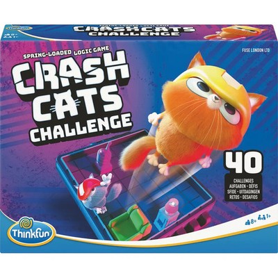 ThinkFun - 76650 - Crash Cats Challenge - Das actiongeladene Katzen-Logikspiel f