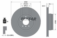 2X Textar Bremsscheibe 92161205