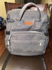 Foldable Diaper Bag 3 in 1 Baby Bed Portable Bassinet Travel Backpack Grey