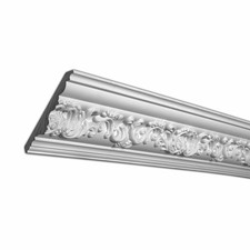 Outwater 6-1/2" x 94-1/2" Primed White Polyurethane Crown Moulding (2 Pack)