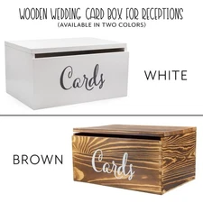 Wood Decorative Card Box Rustic Farmhouse for Wedding, Reception, Birthday