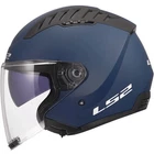 LS2 OF600 Copter 2 Helmet Matte Navy Blue Dull Double Visor ECE 22.06