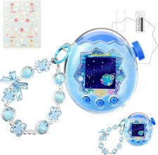for Tamagotchi Paradise Case, Hard PC Cover with PET Film and Cute Charm Strap S
