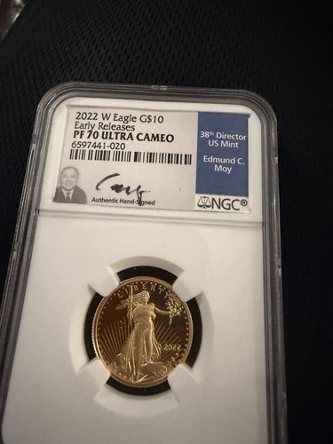 2022 Gold Eagle Ultra Cameo Proof 70 Quarter Ounce ￼